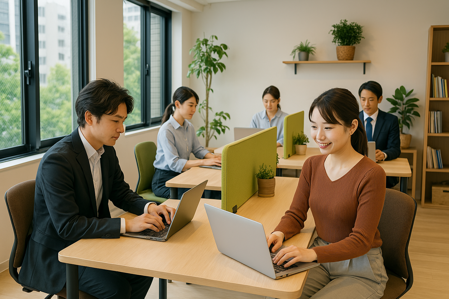 フレキシブルオフィス風景